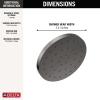imageDELTA FAUCET 52160BL25 Delta H2Oknietic Single Setting UltraSoak Shower Head 25 GPM Water Flow Matte BlackBlack Stainless
