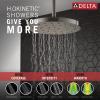 imageDELTA FAUCET 52160BL25 Delta H2Oknietic Single Setting UltraSoak Shower Head 25 GPM Water Flow Matte BlackBlack Stainless