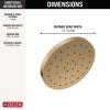 imageDELTA FAUCET 52160BL25 Delta H2Oknietic Single Setting UltraSoak Shower Head 25 GPM Water Flow Matte BlackChampagne Bronze