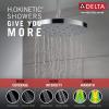 imageDELTA FAUCET 52160BL25 Delta H2Oknietic Single Setting UltraSoak Shower Head 25 GPM Water Flow Matte BlackPolished Nickel