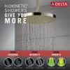 imageDELTA FAUCET 52160BL25 Delta H2Oknietic Single Setting UltraSoak Shower Head 25 GPM Water Flow Matte BlackPolished Nickel