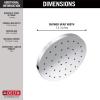 imageDELTA FAUCET 52160BL25 Delta H2Oknietic Single Setting UltraSoak Shower Head 25 GPM Water Flow Matte BlackPolished Nickel