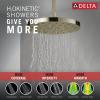 imageDELTA FAUCET 52160BL25 Delta H2Oknietic Single Setting UltraSoak Shower Head 25 GPM Water Flow Matte BlackPolished Nickel