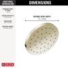imageDELTA FAUCET 52160BL25 Delta H2Oknietic Single Setting UltraSoak Shower Head 25 GPM Water Flow Matte BlackPolished Nickel