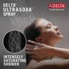 imageDelta Faucet 52161BL H2Oknietic Single Setting UltraSoak Shower Head 175 GPM Water Flow Matte BlackChampagne Bronze