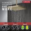 imageDelta Faucet 52161BL H2Oknietic Single Setting UltraSoak Shower Head 175 GPM Water Flow Matte BlackChampagne Bronze