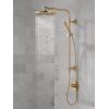imageDelta Faucet SingleSpray Raincan Shower Head Gold Shower Head Rainfall Shower Head Round Shower Head 25 GPM Flow Rate Lumicoat Champagne Bronze 52158CZPR25Lumicoat Champagne Bronze