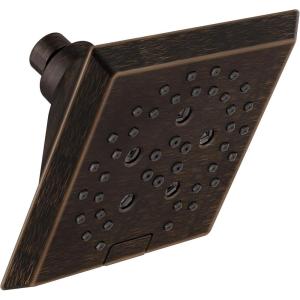 imageDelta Faucet 5Spray H2Okinetic Raincan Shower Head Oil Rubbed Bronze Showerhead Square Shower Head Delta Shower Head Water Saving Shower Head Venetian Bronze 52664RB