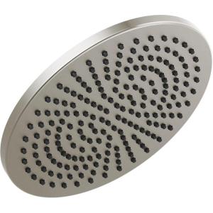 imageDelta Faucet SingleSpray Raincan Shower Head Brushed Nickel Shower Head Rainfall Shower Head Round Shower Head Metal Shower Head 25 GPM Flow Rate Lumicoat Stainless 52158SSPR25