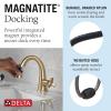 imageDelta Faucet Stryke Pull Down Bathroom Faucet Bathroom Pull Out Faucet Black Single Hole Bathroom Faucet with Pull Down Sprayer Bathroom Sink Faucet with Magnetic Docking Matte Black 577BLPDDSTLumicoat Champagne Bronze