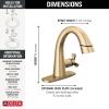 imageDelta Faucet Stryke Pull Down Bathroom Faucet Bathroom Pull Out Faucet Black Single Hole Bathroom Faucet with Pull Down Sprayer Bathroom Sink Faucet with Magnetic Docking Matte Black 577BLPDDSTLumicoat Champagne Bronze