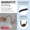 imageDelta Faucet Stryke Pull Down Bathroom Faucet Bathroom Pull Out Faucet Black Single Hole Bathroom Faucet with Pull Down Sprayer Bathroom Sink Faucet with Magnetic Docking Matte Black 577BLPDDSTLumicoat Stainless