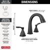 imageDelta Faucet Stryke Pull Down Bathroom Faucet Bathroom Pull Out Faucet Black Widespread Bathroom Faucet 3 Hole Pull Down Bathroom Sink Faucet with Magnetic Docking Matte Black 35775BLPDDST