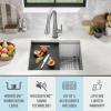 imageRivet 45inch Workstation Kitchen Sink Undermount 16 Gauge Stainless Steel Single Bowl with 2Tier WorkFlow Ledge and Chefs Kit of 11 Accessories 95BA13145SSSStainless Steel