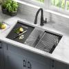 imageRivet 45inch Workstation Kitchen Sink Undermount 16 Gauge Stainless Steel Single Bowl with 2Tier WorkFlow Ledge and Chefs Kit of 11 Accessories 95BA13145SSSStainless Steel