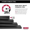 imageRivet 45inch Workstation Kitchen Sink Undermount 16 Gauge Stainless Steel Single Bowl with 2Tier WorkFlow Ledge and Chefs Kit of 11 Accessories 95BA13145SSSGunmetal
