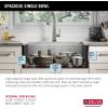 imageRivet 45inch Workstation Kitchen Sink Undermount 16 Gauge Stainless Steel Single Bowl with 2Tier WorkFlow Ledge and Chefs Kit of 11 Accessories 95BA13145SSSStainless Steel