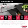 imageRivet 45inch Workstation Kitchen Sink Undermount 16 Gauge Stainless Steel Single Bowl with 2Tier WorkFlow Ledge and Chefs Kit of 11 Accessories 95BA13145SSSStainless Steel
