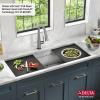 imageRivet 45inch Workstation Kitchen Sink Undermount 16 Gauge Stainless Steel Single Bowl with 2Tier WorkFlow Ledge and Chefs Kit of 11 Accessories 95BA13145SSSStainless Steel