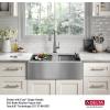 imageRivet 45inch Workstation Kitchen Sink Undermount 16 Gauge Stainless Steel Single Bowl with 2Tier WorkFlow Ledge and Chefs Kit of 11 Accessories 95BA13145SSSStainless Steel