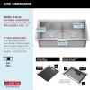 imageRivet 45inch Workstation Kitchen Sink Undermount 16 Gauge Stainless Steel Single Bowl with 2Tier WorkFlow Ledge and Chefs Kit of 11 Accessories 95BA13145SSSStainless Steel