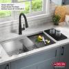 imageRivet 45inch Workstation Kitchen Sink Undermount 16 Gauge Stainless Steel Single Bowl with 2Tier WorkFlow Ledge and Chefs Kit of 11 Accessories 95BA13145SSSStainless Steel