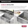 imageRivet 45inch Workstation Kitchen Sink Undermount 16 Gauge Stainless Steel Single Bowl with 2Tier WorkFlow Ledge and Chefs Kit of 11 Accessories 95BA13145SSSStainless Steel