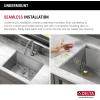 imageRivet 45inch Workstation Kitchen Sink Undermount 16 Gauge Stainless Steel Single Bowl with 2Tier WorkFlow Ledge and Chefs Kit of 11 Accessories 95BA13145SSSStainless Steel