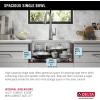 imageRivet 45inch Workstation Kitchen Sink Undermount 16 Gauge Stainless Steel Single Bowl with 2Tier WorkFlow Ledge and Chefs Kit of 11 Accessories 95BA13145SSSStainless Steel