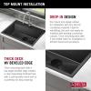 imageRivet 45inch Workstation Kitchen Sink Undermount 16 Gauge Stainless Steel Single Bowl with 2Tier WorkFlow Ledge and Chefs Kit of 11 Accessories 95BA13145SSSGunmetal