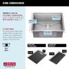 imageRivet 45inch Workstation Kitchen Sink Undermount 16 Gauge Stainless Steel Single Bowl with 2Tier WorkFlow Ledge and Chefs Kit of 11 Accessories 95BA13145SSSStainless Steel