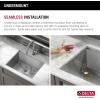 imageRivet 45inch Workstation Kitchen Sink Undermount 16 Gauge Stainless Steel Single Bowl with 2Tier WorkFlow Ledge and Chefs Kit of 11 Accessories 95BA13145SSSStainless Steel