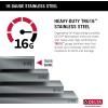 imageRivet 45inch Workstation Kitchen Sink Undermount 16 Gauge Stainless Steel Single Bowl with 2Tier WorkFlow Ledge and Chefs Kit of 11 Accessories 95BA13145SSSStainless Steel