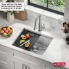 imageRivet 45inch Workstation Kitchen Sink Undermount 16 Gauge Stainless Steel Single Bowl with 2Tier WorkFlow Ledge and Chefs Kit of 11 Accessories 95BA13145SSSStainless Steel