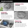 imageRivet 45inch Workstation Kitchen Sink Undermount 16 Gauge Stainless Steel Single Bowl with 2Tier WorkFlow Ledge and Chefs Kit of 11 Accessories 95BA13145SSSStainless Steel