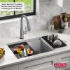 imageRivet 45inch Workstation Kitchen Sink Undermount 16 Gauge Stainless Steel Single Bowl with 2Tier WorkFlow Ledge and Chefs Kit of 11 Accessories 95BA13145SSSStainless Steel