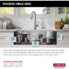 imageRivet 45inch Workstation Kitchen Sink Undermount 16 Gauge Stainless Steel Single Bowl with 2Tier WorkFlow Ledge and Chefs Kit of 11 Accessories 95BA13145SSSStainless Steel