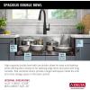 imageRivet 45inch Workstation Kitchen Sink Undermount 16 Gauge Stainless Steel Single Bowl with 2Tier WorkFlow Ledge and Chefs Kit of 11 Accessories 95BA13145SSSStainless Steel