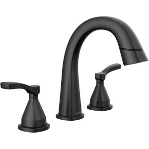 imageDelta Faucet Stryke Pull Down Bathroom Faucet Bathroom Pull Out Faucet Black Widespread Bathroom Faucet 3 Hole Pull Down Bathroom Sink Faucet with Magnetic Docking Matte Black 35775BLPDDST