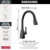 imageDelta Faucet Mateo Touch Kitchen Faucet Black Kitchen Faucets with Pull Down Sprayer Kitchen Sink Faucet Touch Faucet for Kitchen Sink Delta Touch2O Technology Black Stainless 9183TKSDSTMatte Black