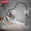 imageDelta Faucet Renaldi Touchless ProClean Kitchen Faucet with Touch Technology and Soap Dispenser in Arctic StainlessArctic Stainless