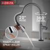 imageDelta Faucet Renaldi Touchless ProClean Kitchen Faucet with Touch Technology and Soap Dispenser in Arctic StainlessArctic Stainless
