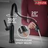 imageDelta Faucet Renaldi Touchless ProClean Kitchen Faucet with Touch Technology and Soap Dispenser in Arctic StainlessMatte Black
