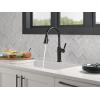 imageDelta Faucet Renaldi Touchless ProClean Kitchen Faucet with Touch Technology and Soap Dispenser in Arctic StainlessMatte Black