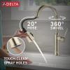 imageDelta Faucet Renaldi Touchless ProClean Kitchen Faucet with Touch Technology and Soap Dispenser in Arctic StainlessPolished Nickel