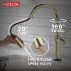imageDelta Faucet Renaldi Touchless ProClean Kitchen Faucet with Touch Technology and Soap Dispenser in Arctic StainlessPolished Nickel