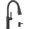 imageDelta Faucet Renaldi Touchless ProClean Kitchen Faucet with Touch Technology and Soap Dispenser in Arctic StainlessMatte Black