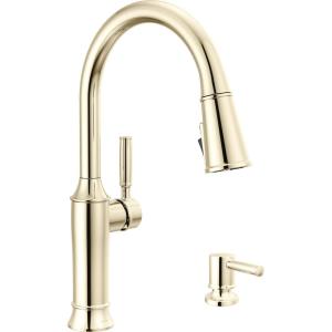 imageDelta Faucet Renaldi Touchless ProClean Kitchen Faucet with Touch Technology and Soap Dispenser in Arctic StainlessPolished Nickel