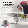 imageDelta Faucet Emmeline Touchless Kitchen Faucet with Touch Technology Black Kitchen Sink Faucet with Pull Down Sprayer Matte Black 9182TLBLDSTLumicoat Arctic Stainless