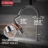 imageDelta Faucet Emmeline Touchless Kitchen Faucet with Touch Technology Black Kitchen Sink Faucet with Pull Down Sprayer Matte Black 9182TLBLDSTLumicoat Chrome
